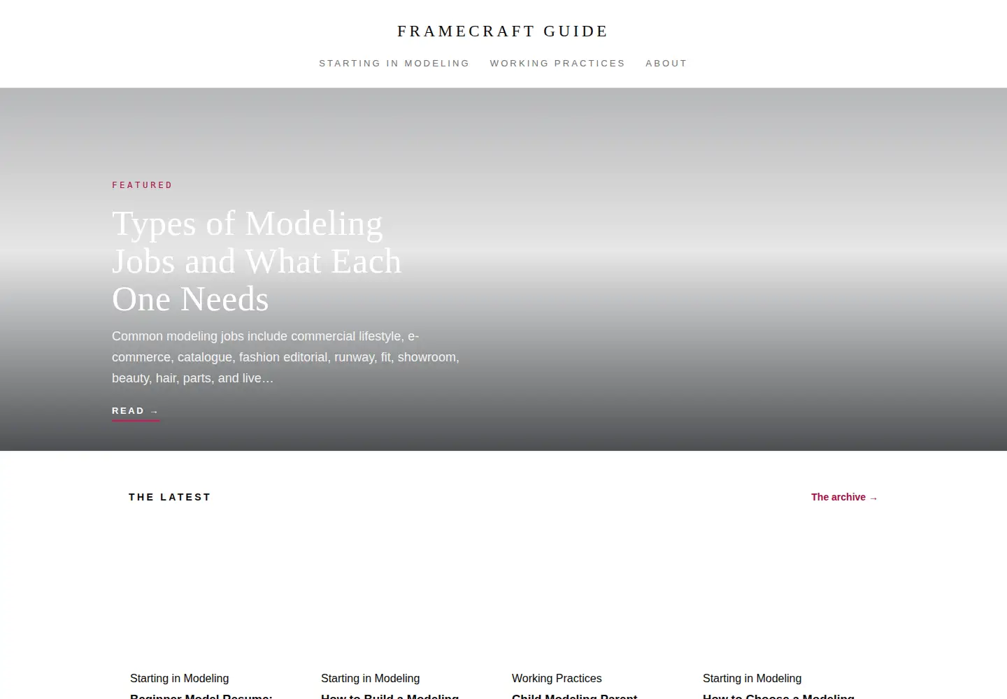Captured homepage of clynemodels.com in the current scan