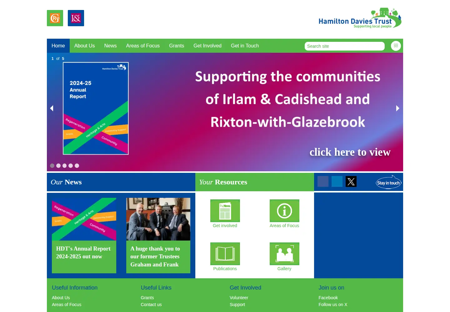 Captured homepage of hamiltondavies.org.uk in the current scan