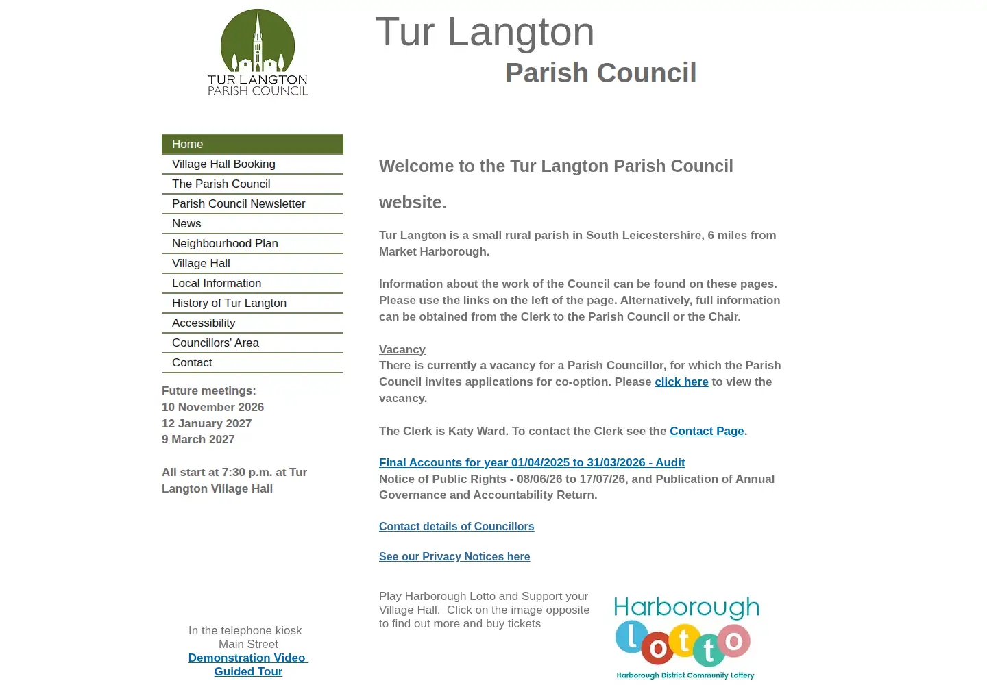 Screenshot of turlangton-pc.org.uk