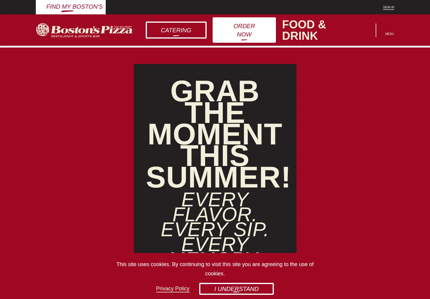 Screenshot of bostons.com