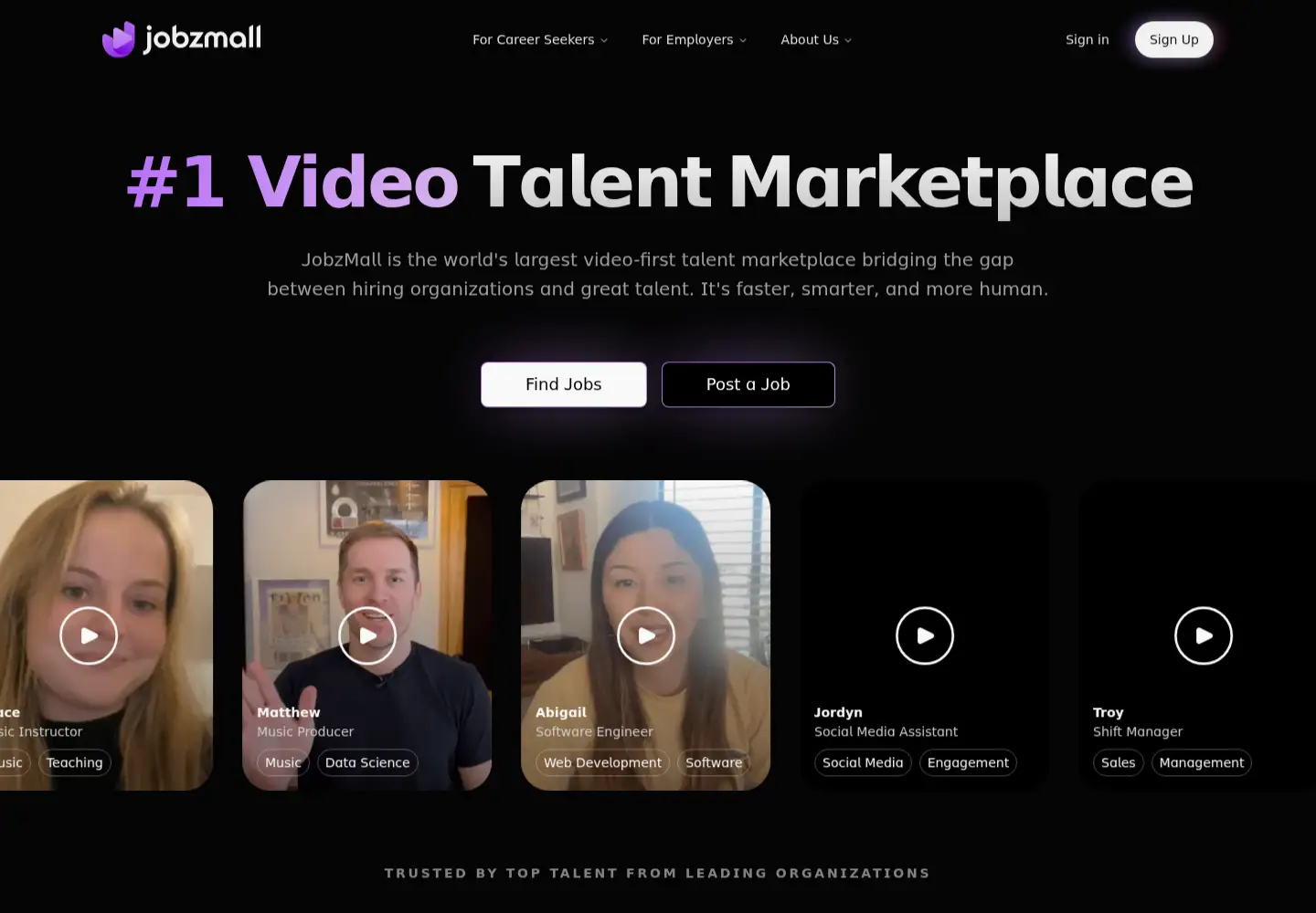 Screenshot of jobzmall.com