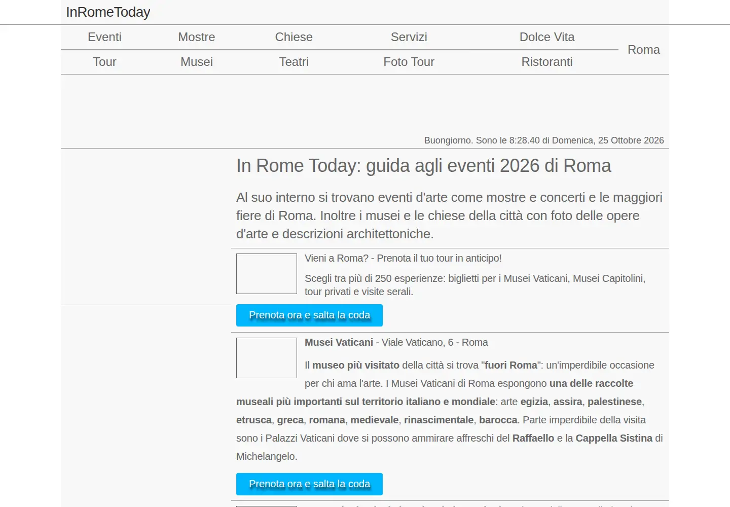 Screenshot of inrometoday.it