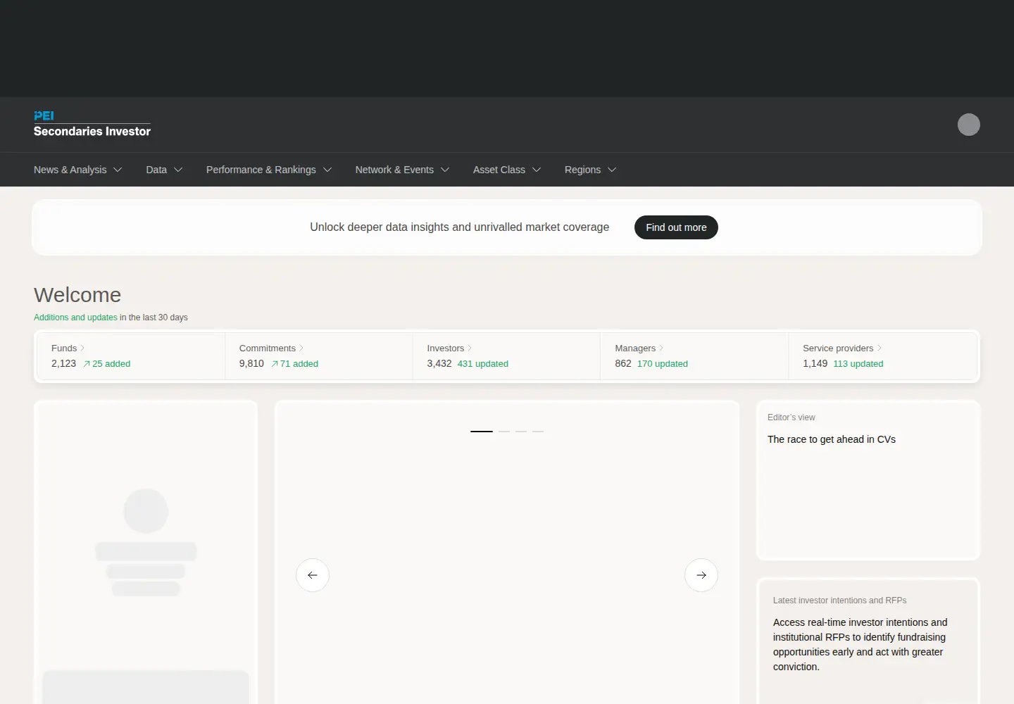 Screenshot of secondariesinvestor.com