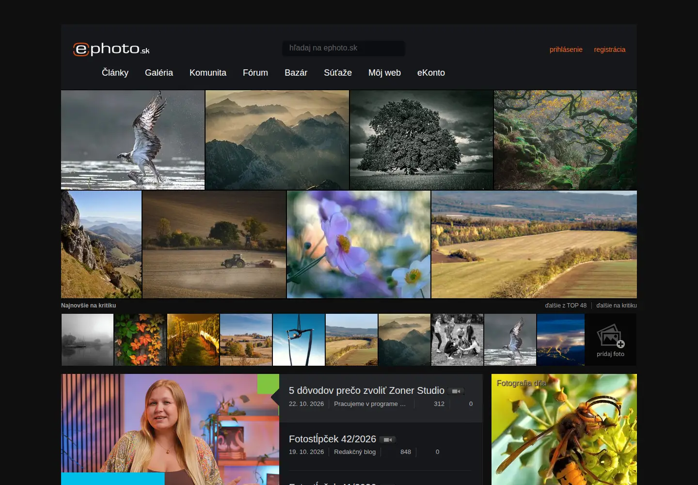 Captured homepage of ephoto.sk in the current scan
