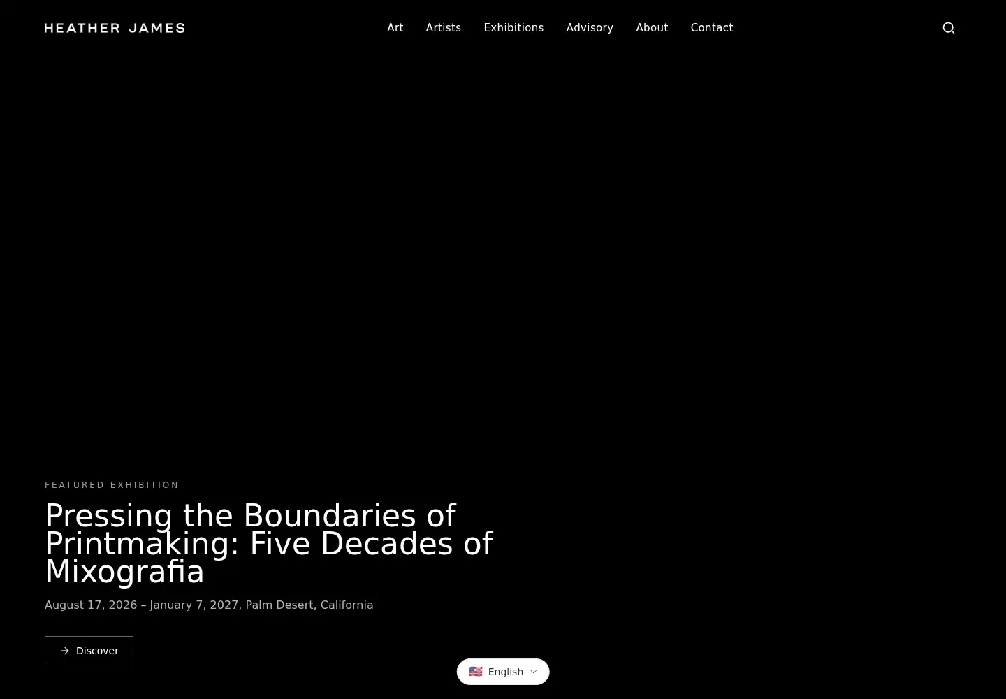 Captured homepage of heatherjames.com in the current scan