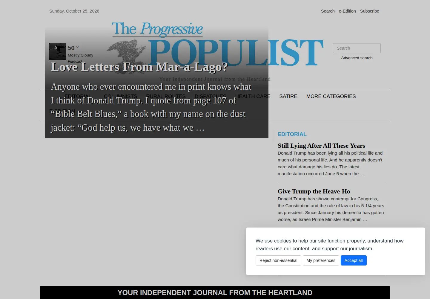 Screenshot of populist.com