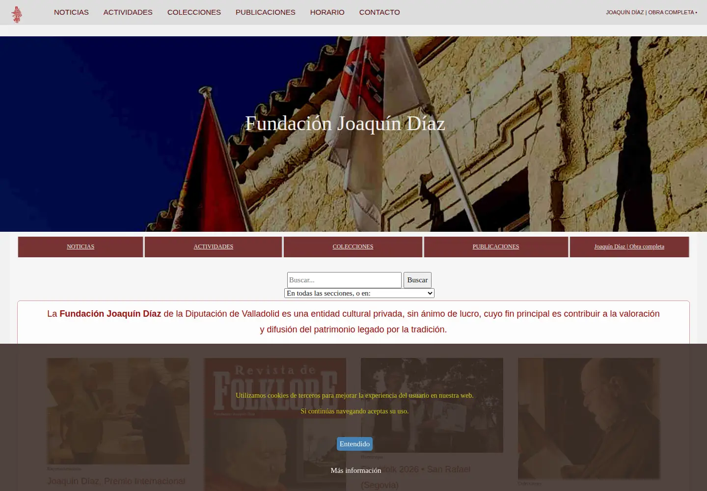 Captured homepage of funjdiaz.net in the current scan