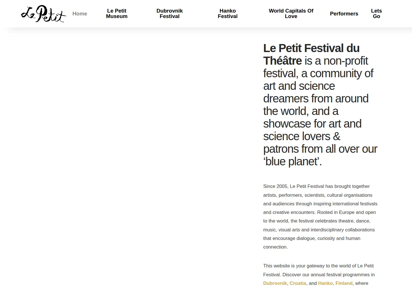 Screenshot of lepetitfestival.com