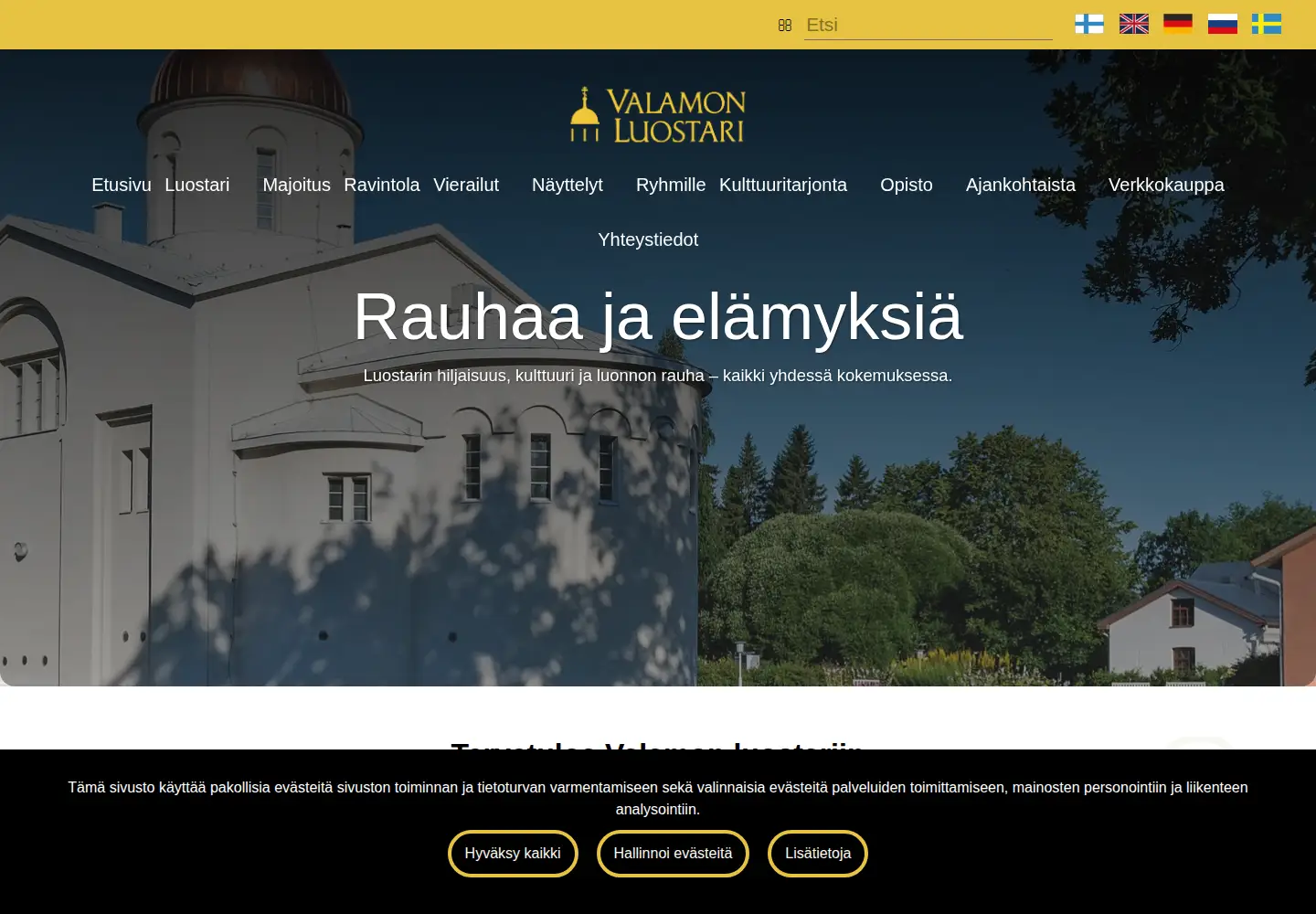 Screenshot of valamo.fi