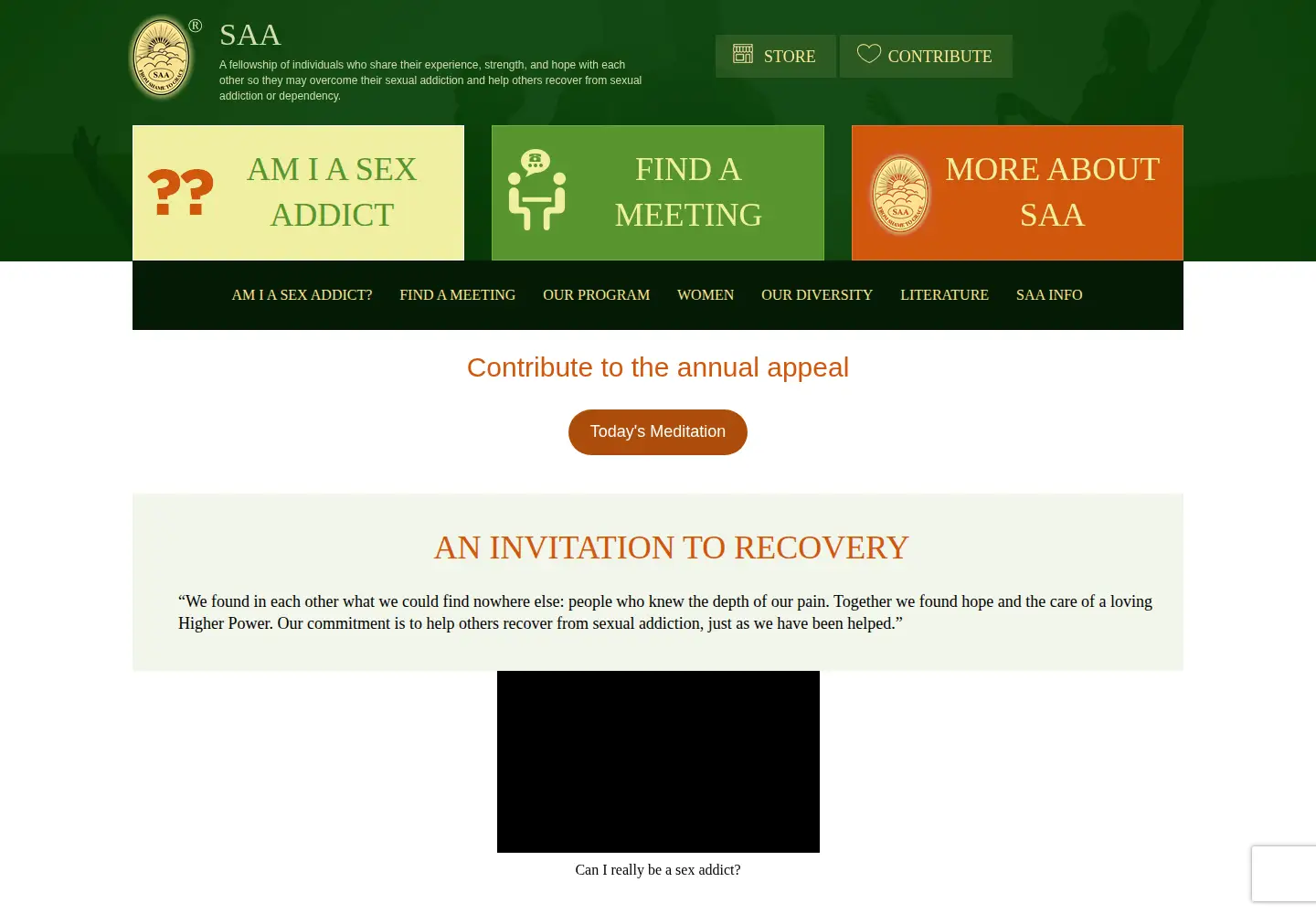 Screenshot of sexaa.org