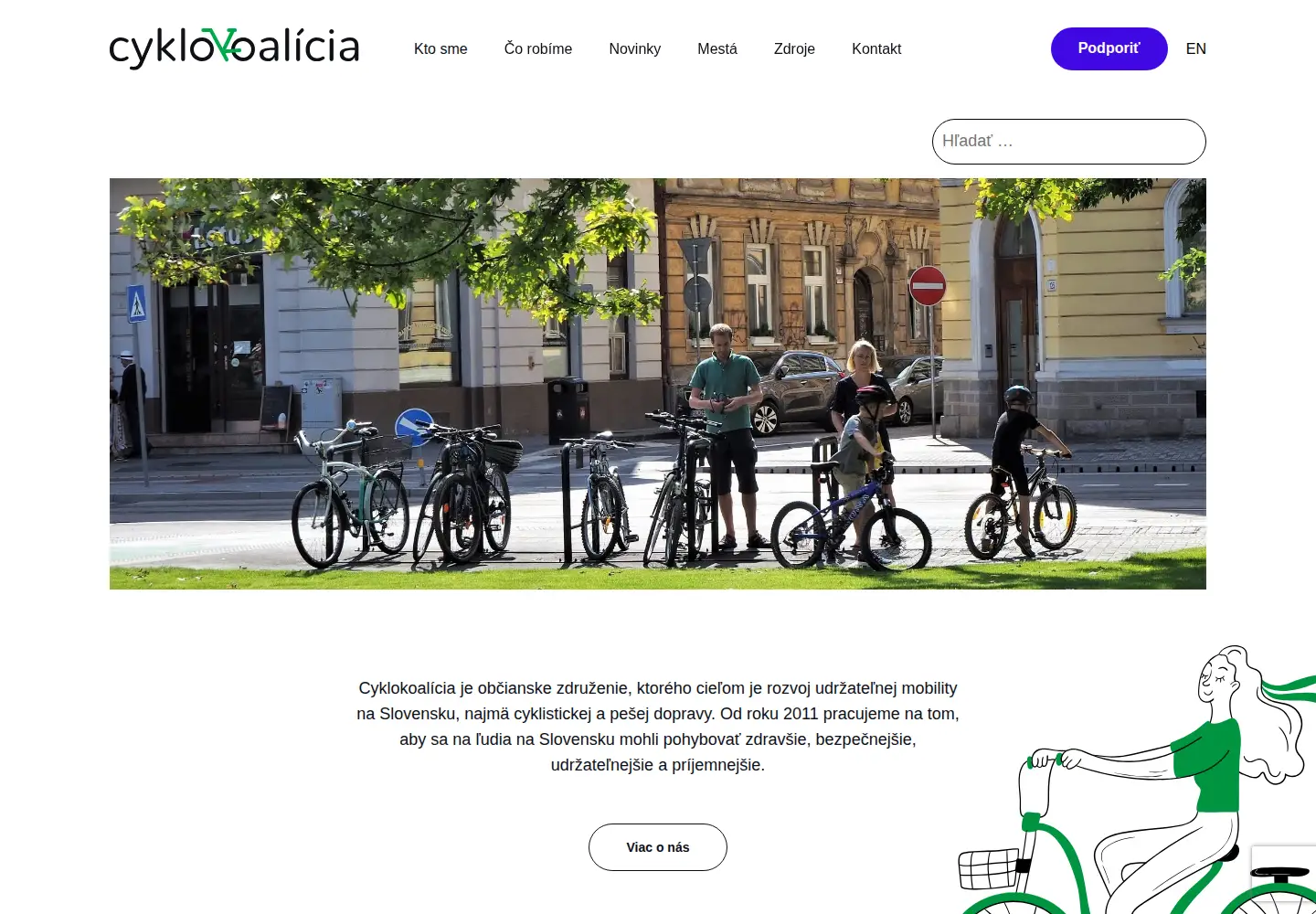 Screenshot of cyklokoalicia.sk