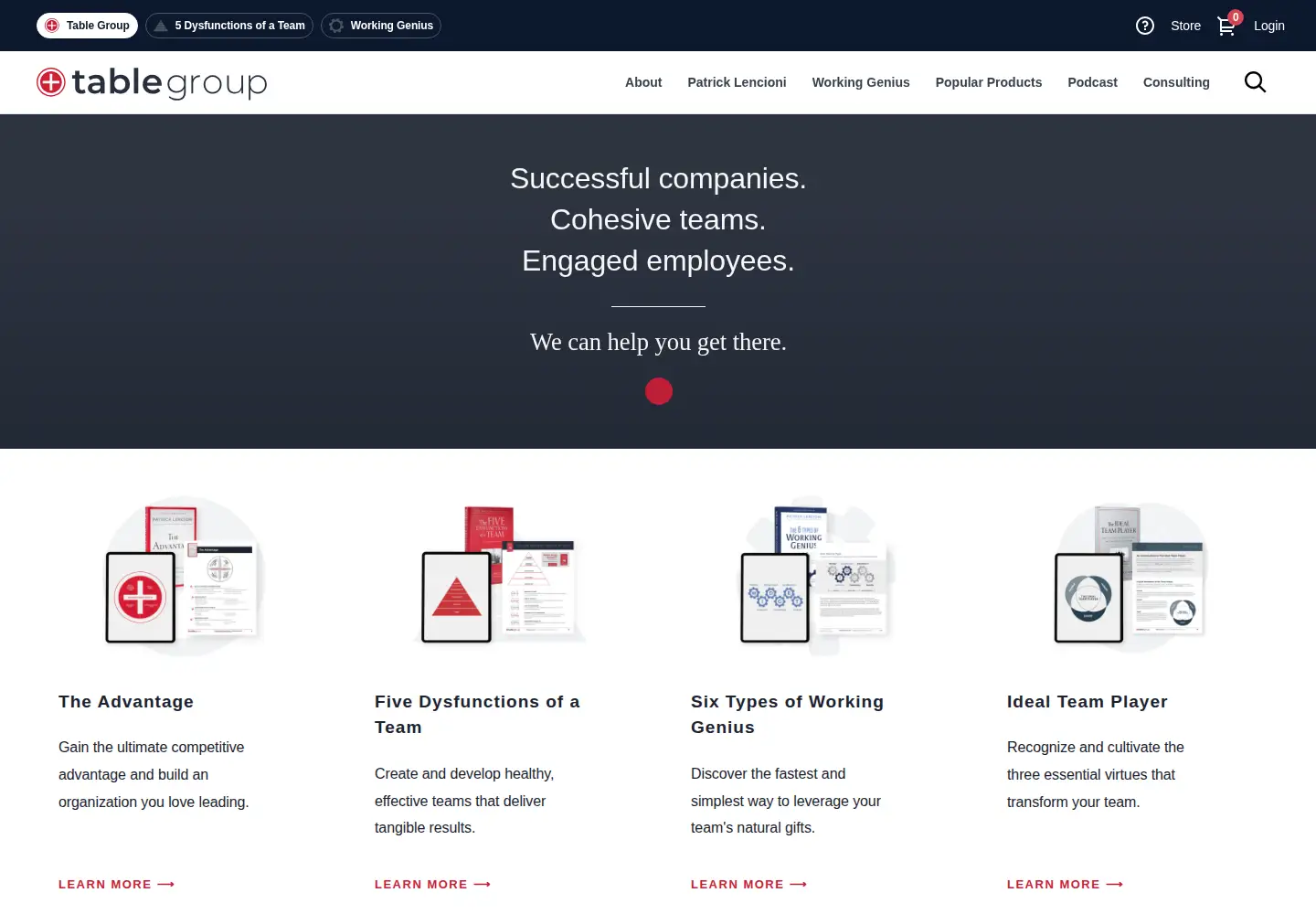Screenshot of tablegroup.com
