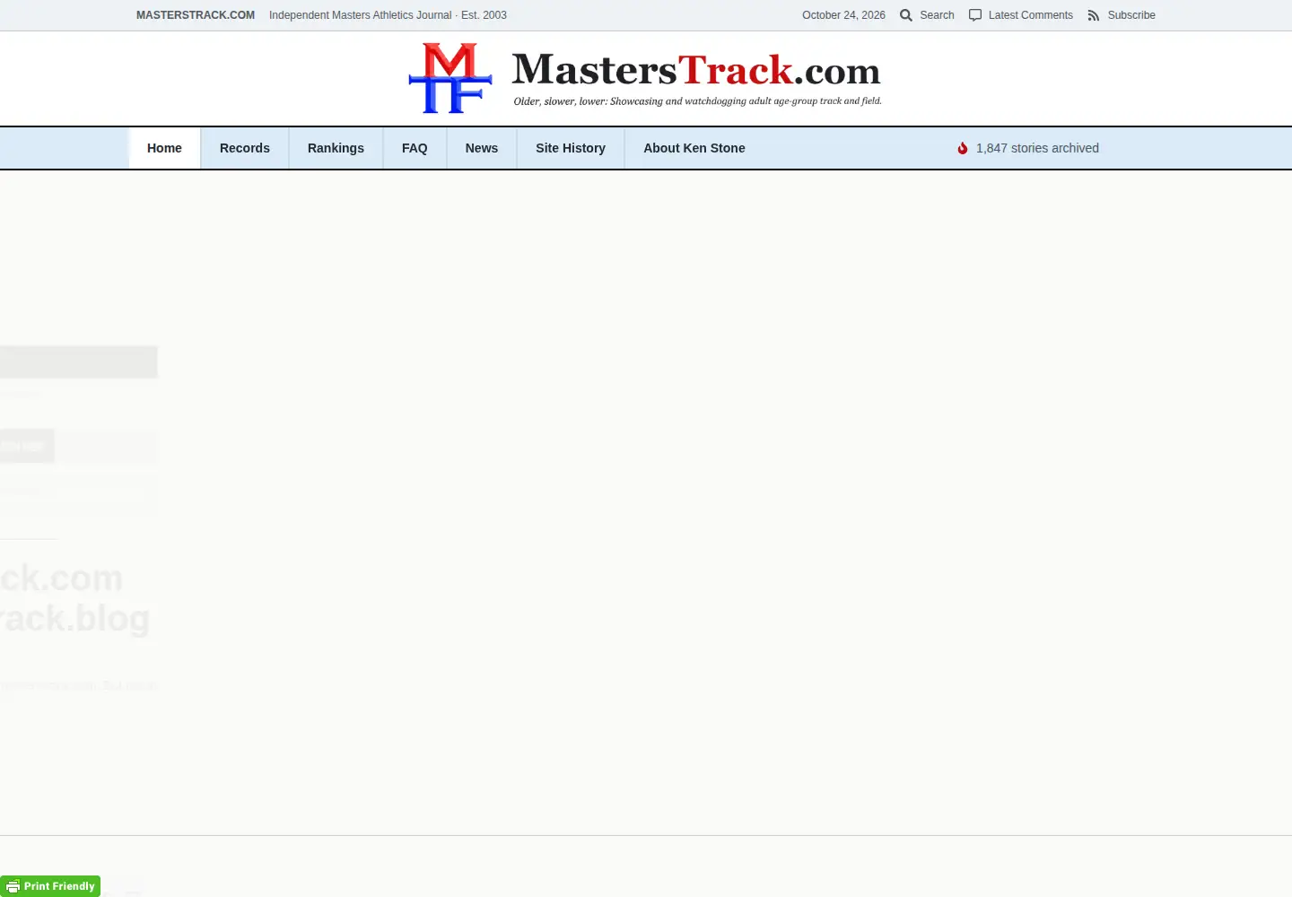 Screenshot of masterstrack.com