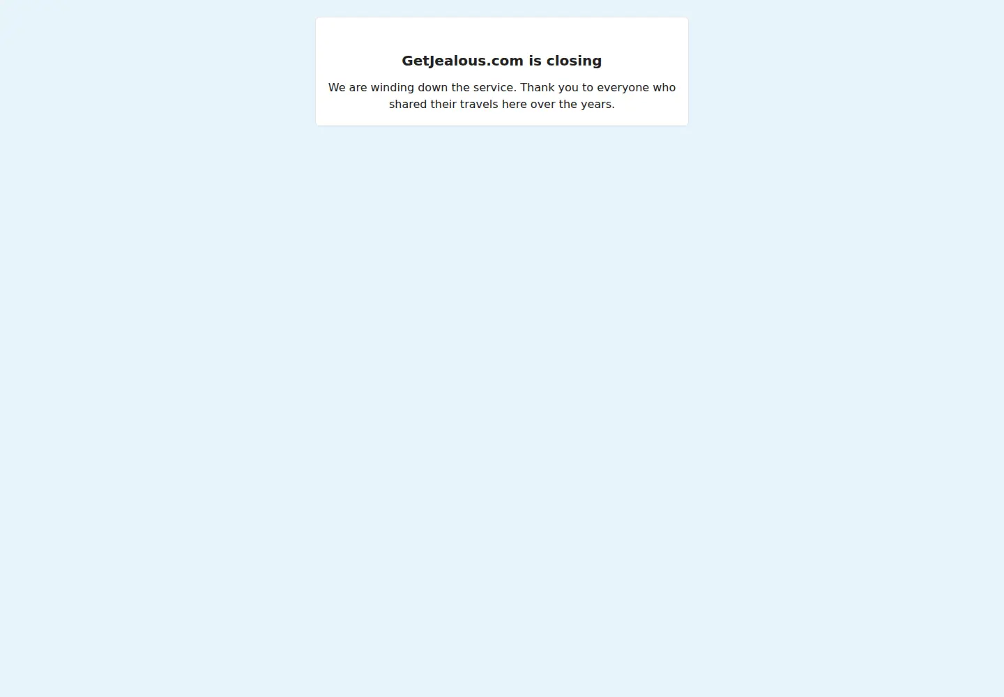 Captured homepage of getjealous.com in the current scan