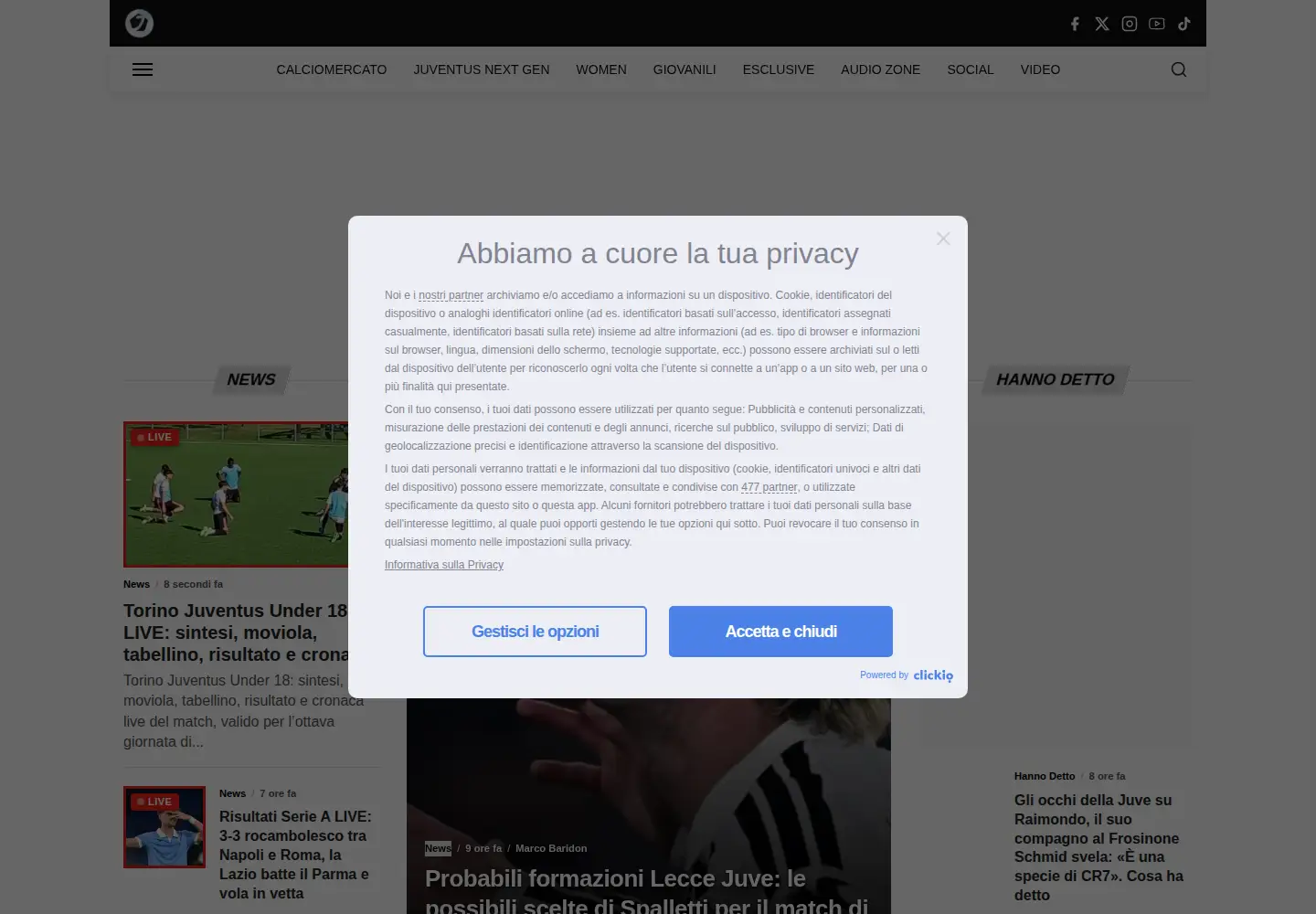Screenshot of juventusnews24.com