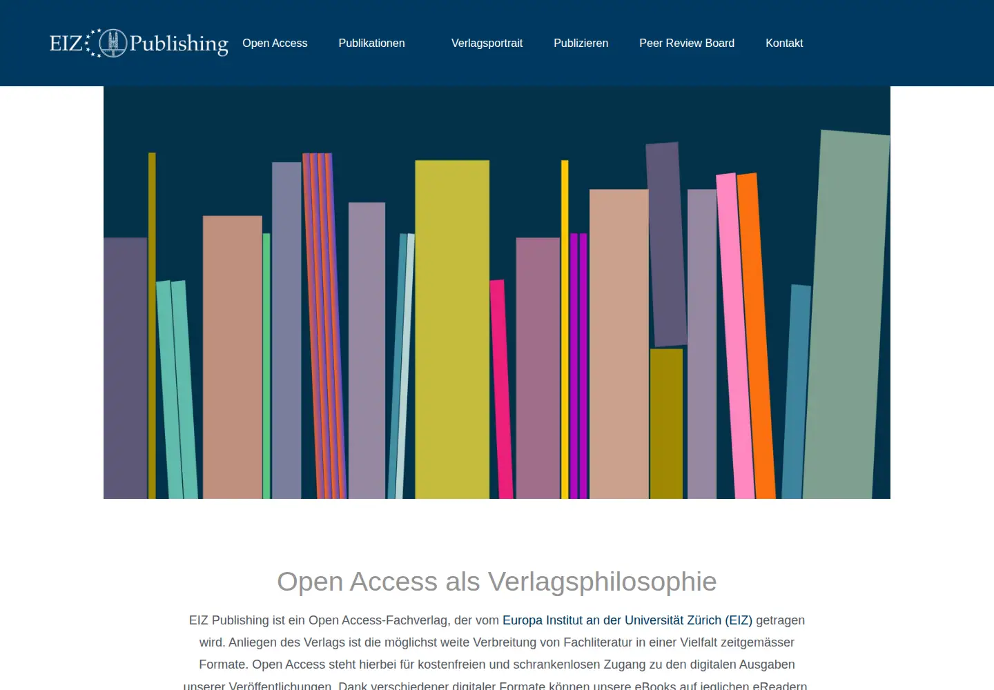 Screenshot of eizpublishing.ch