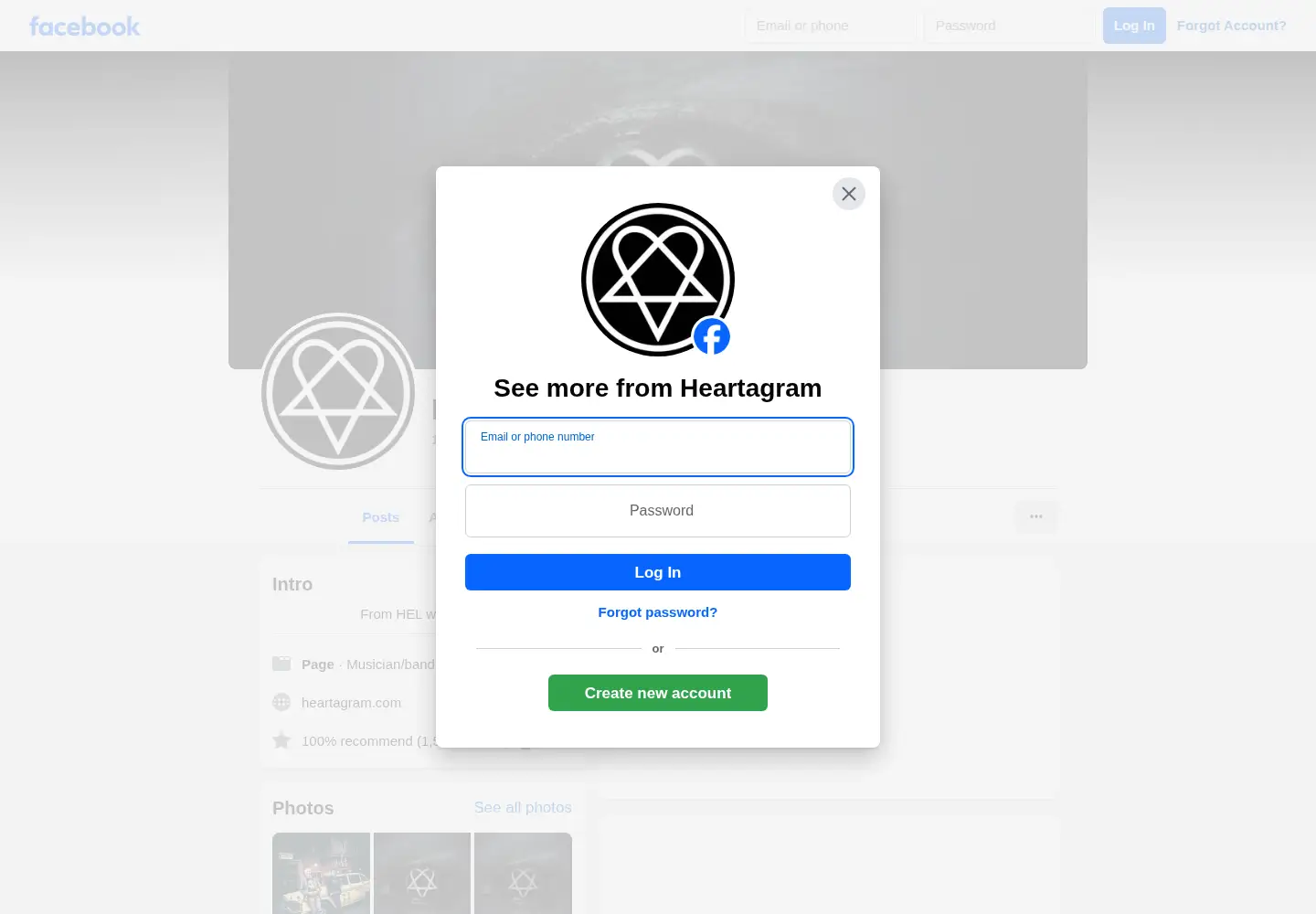 Screenshot of heartagram.com