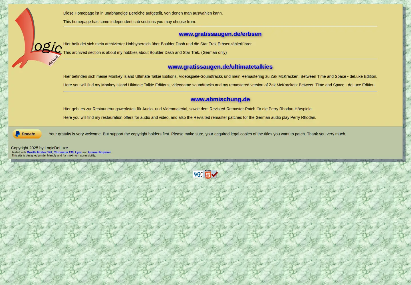 Screenshot of gratissaugen.de