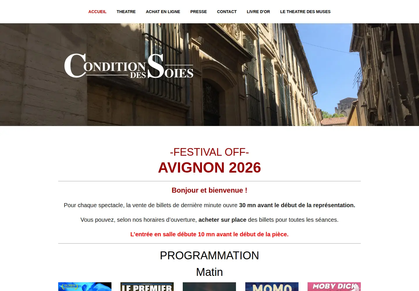 Captured homepage of conditiondessoies.com in the current scan