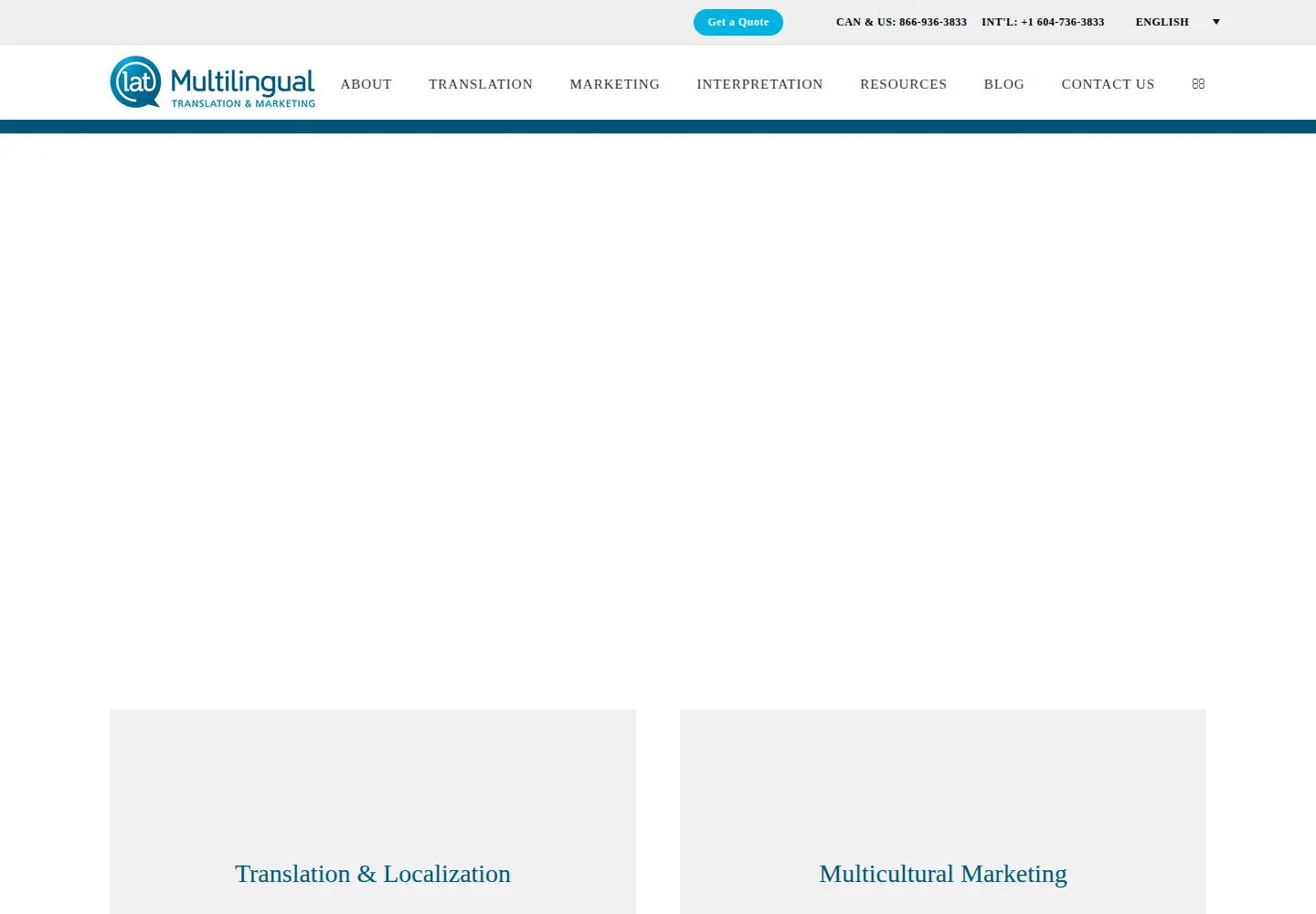 Screenshot of latmultilingual.com