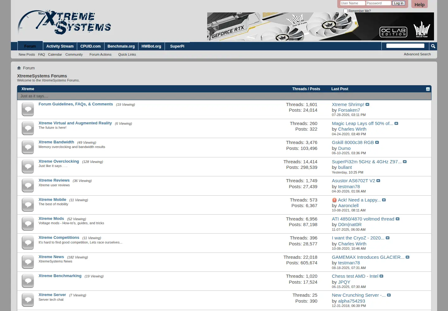 Screenshot of xtremesystems.org