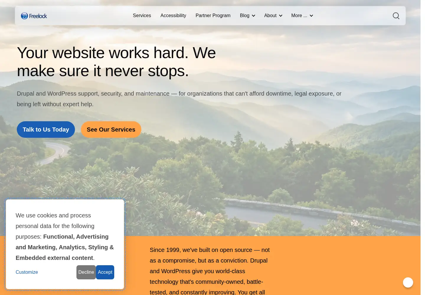 Screenshot of freelock.com
