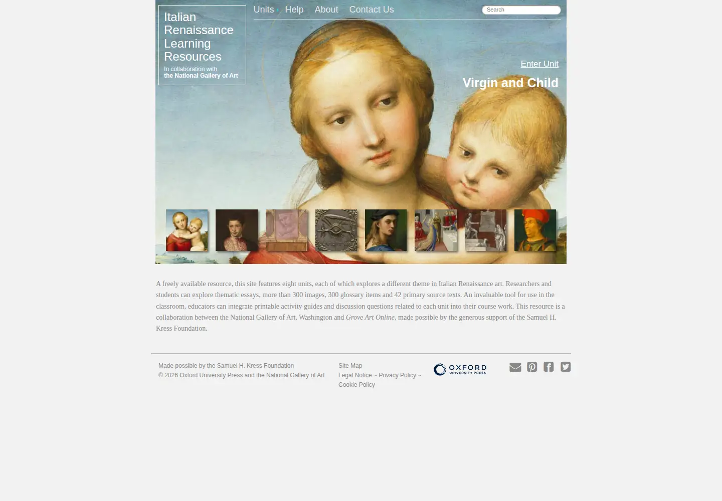 Screenshot of italianrenaissanceresources.com