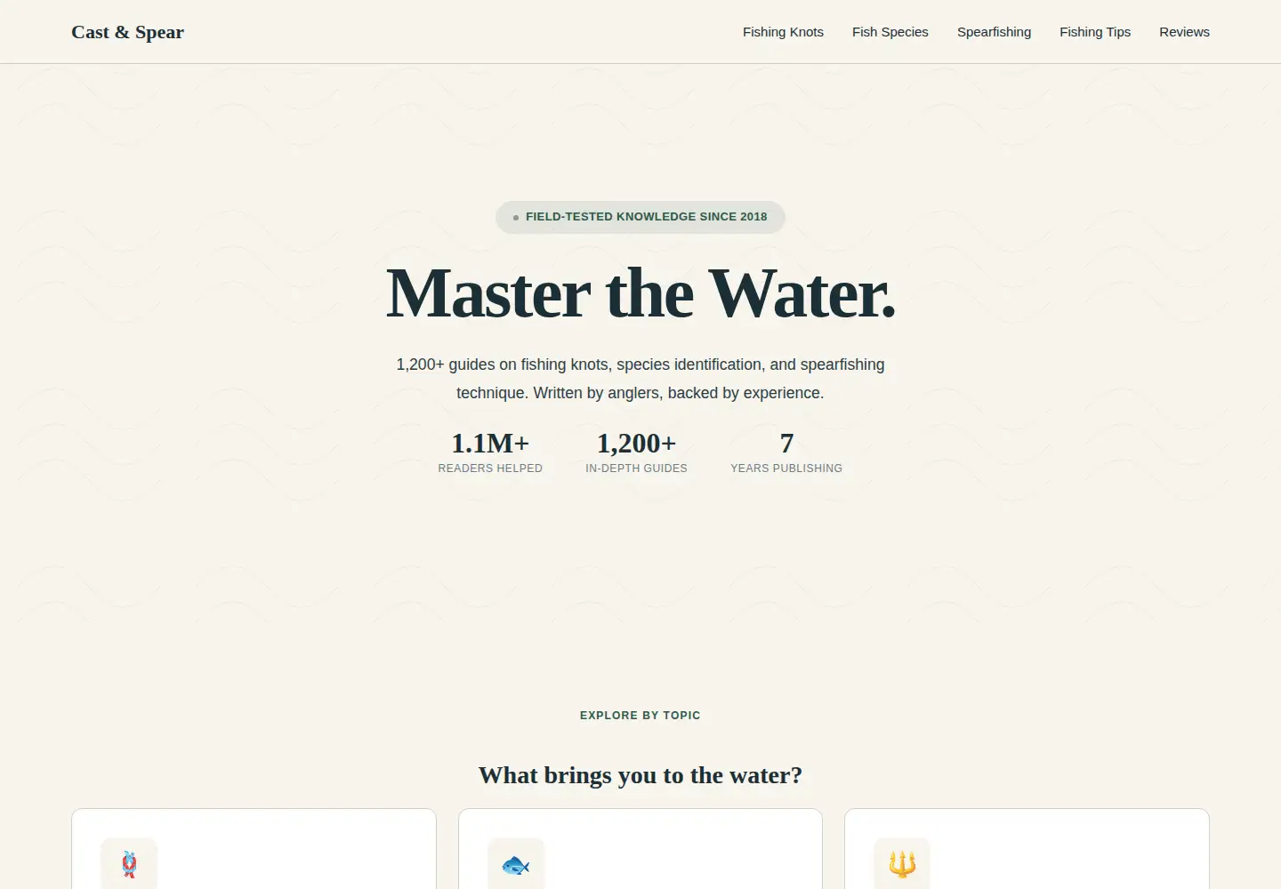 Screenshot of castandspear.com
