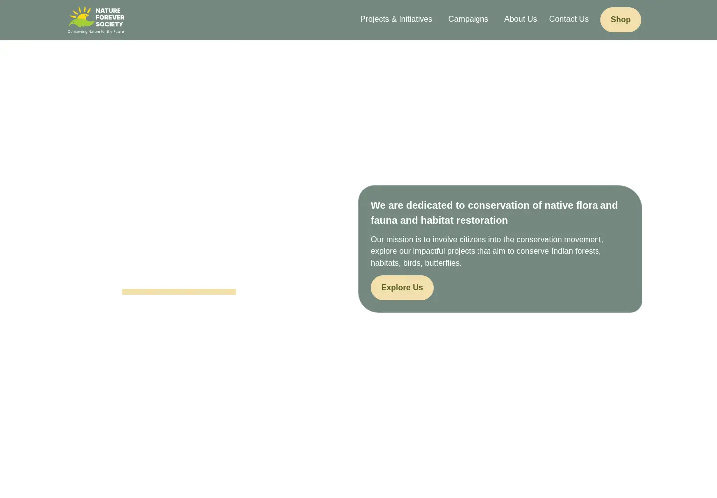 Screenshot of natureforever.org