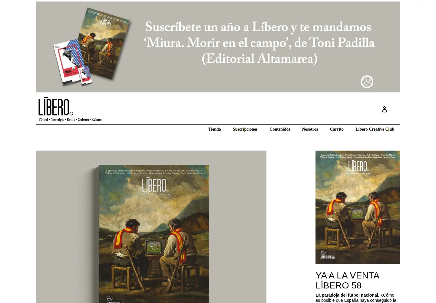 Screenshot of revistalibero.com