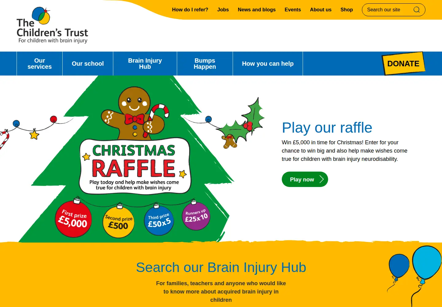 Screenshot of thechildrenstrust.org.uk