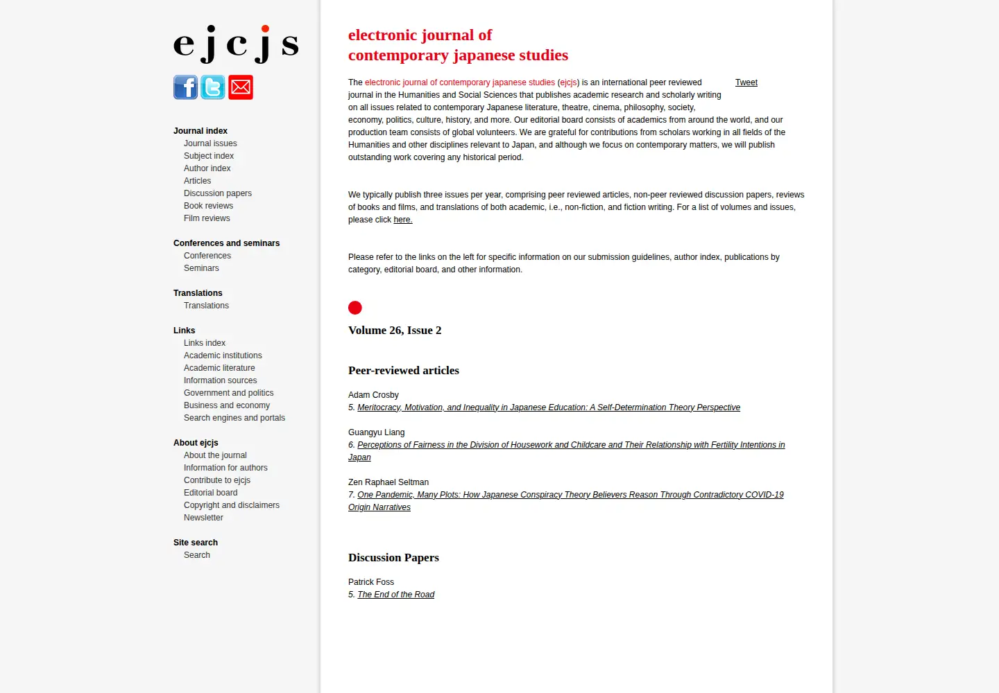 Screenshot of japanesestudies.org.uk