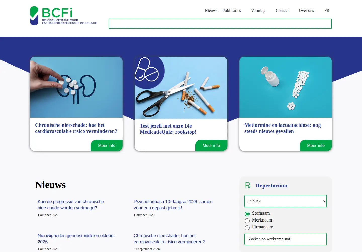Screenshot of bcfi.be