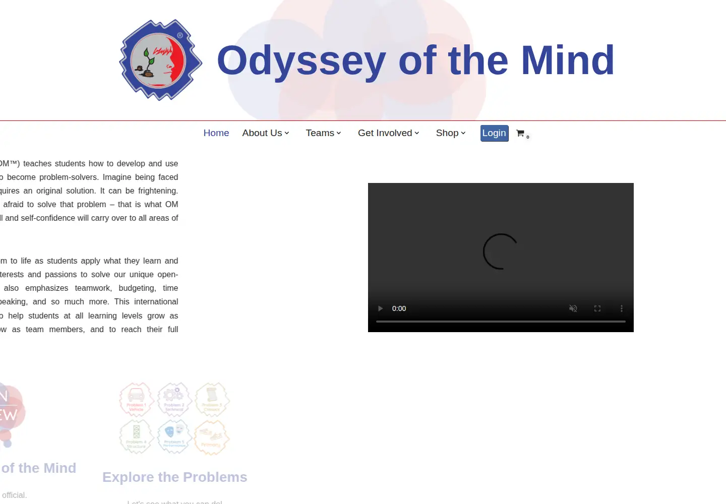 Screenshot of odysseyofthemind.com