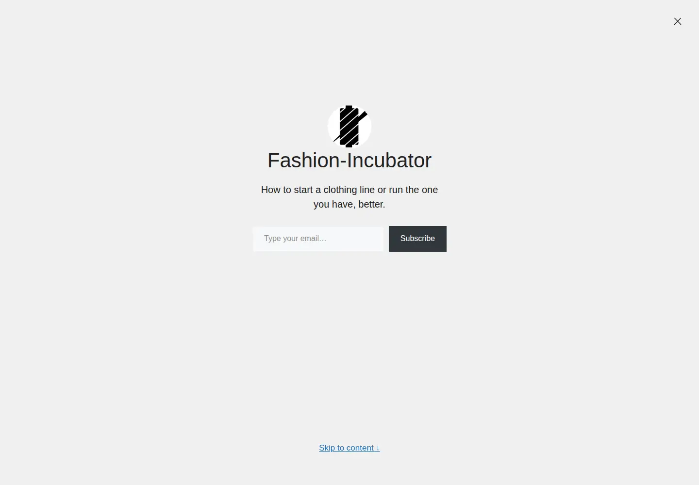 Screenshot of fashion-incubator.com