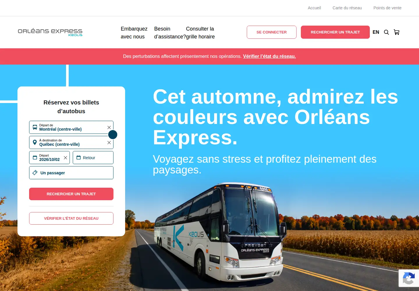 Screenshot of orleansexpress.com