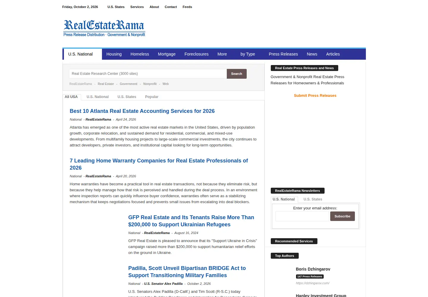 Screenshot of realestaterama.com