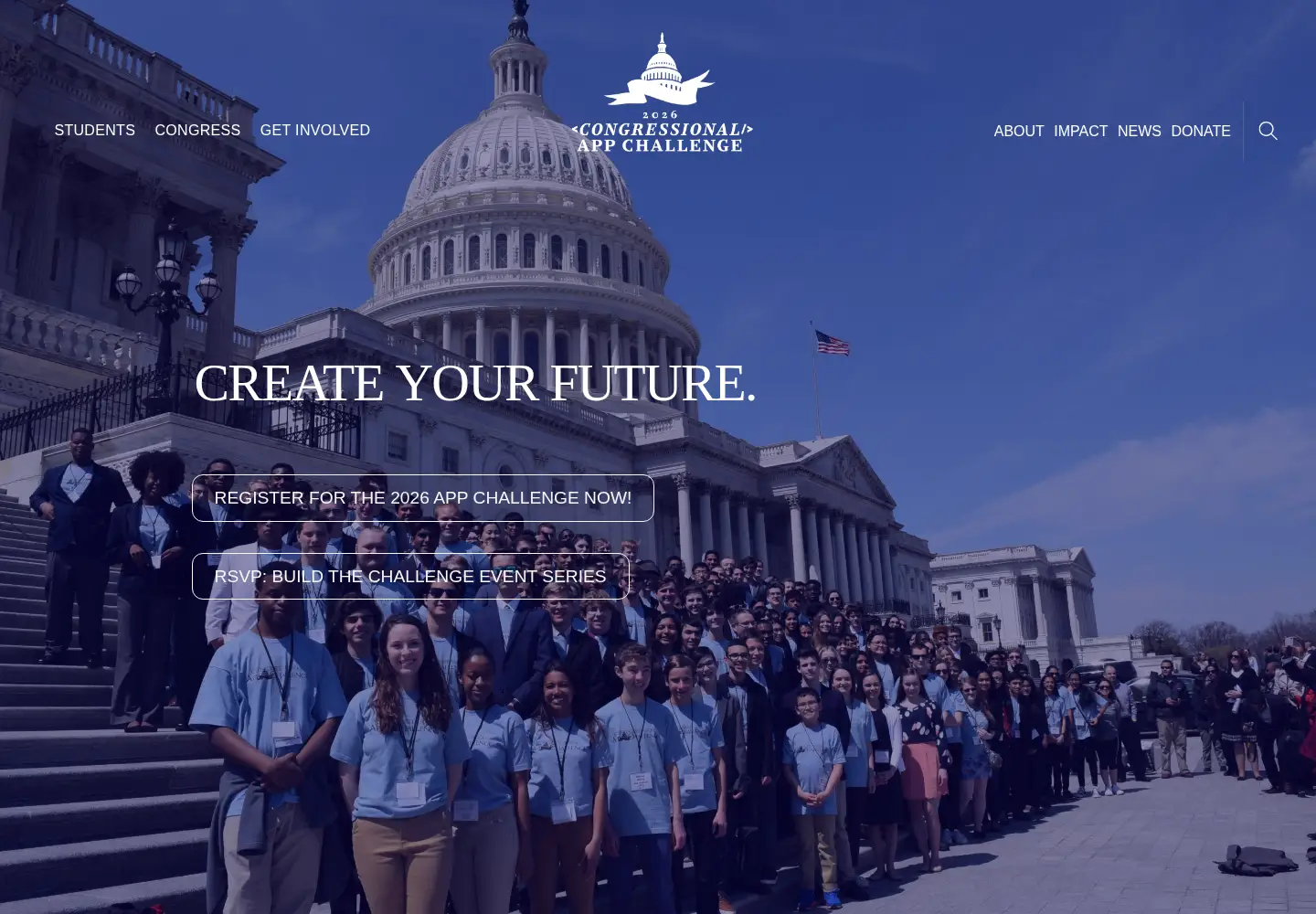 Screenshot of congressionalappchallenge.us