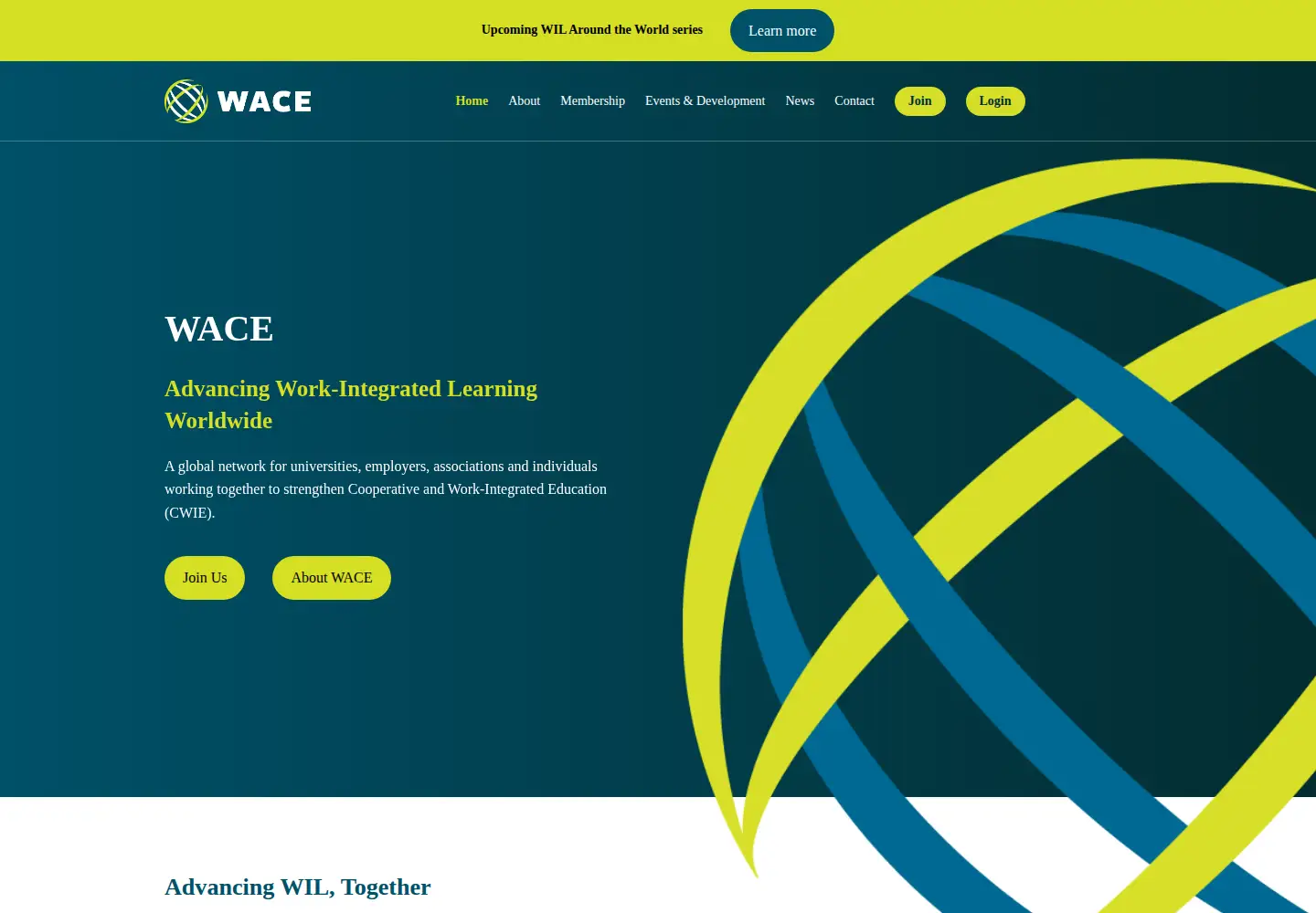 Captured homepage of waceinc.org in the current scan