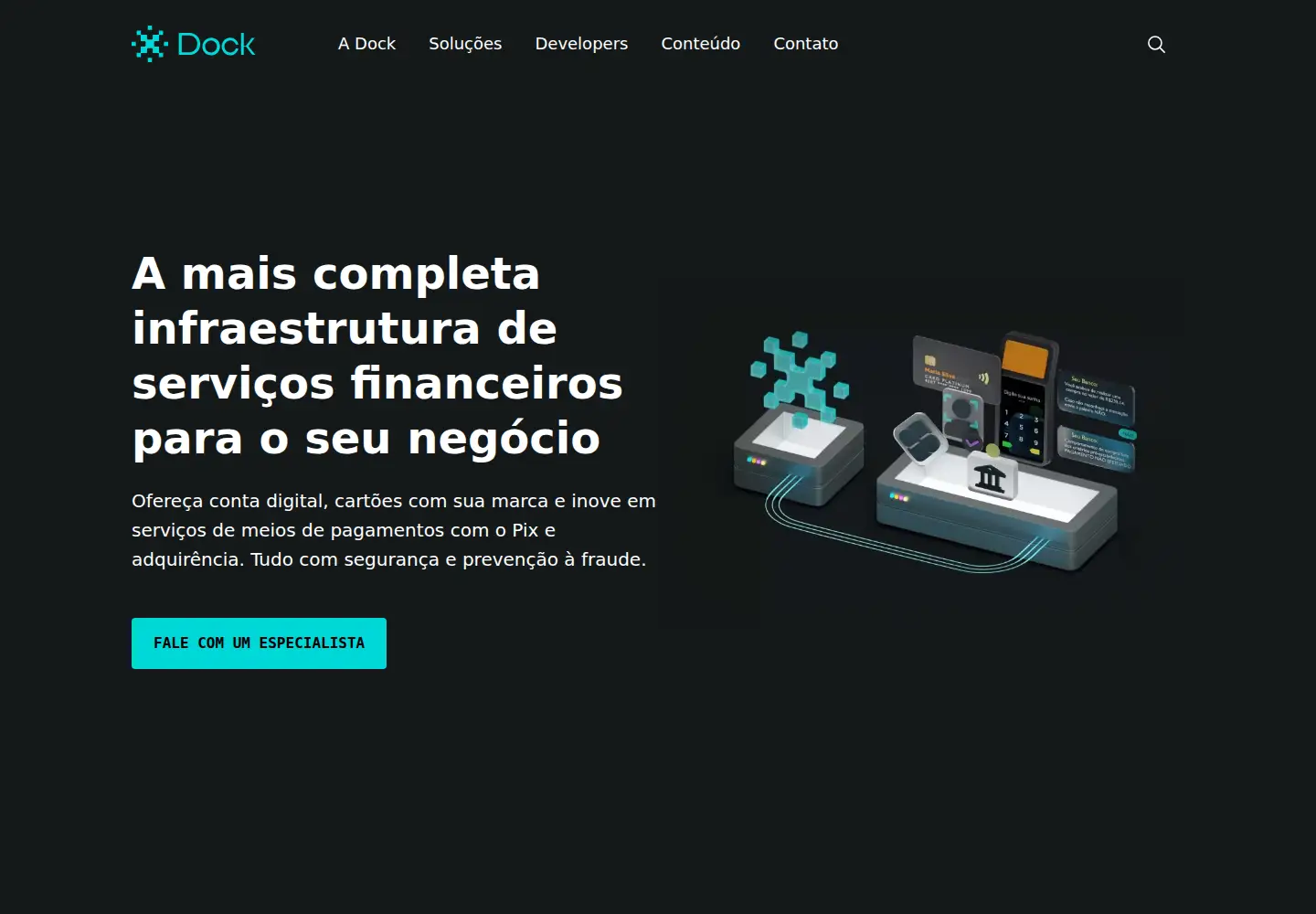 Captured homepage of dock.tech in the current scan