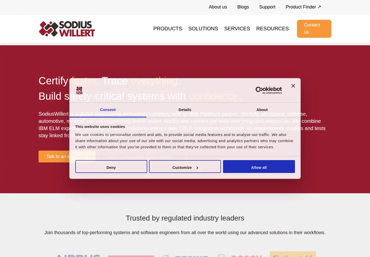 Captured homepage of sodiuswillert.com in the current scan