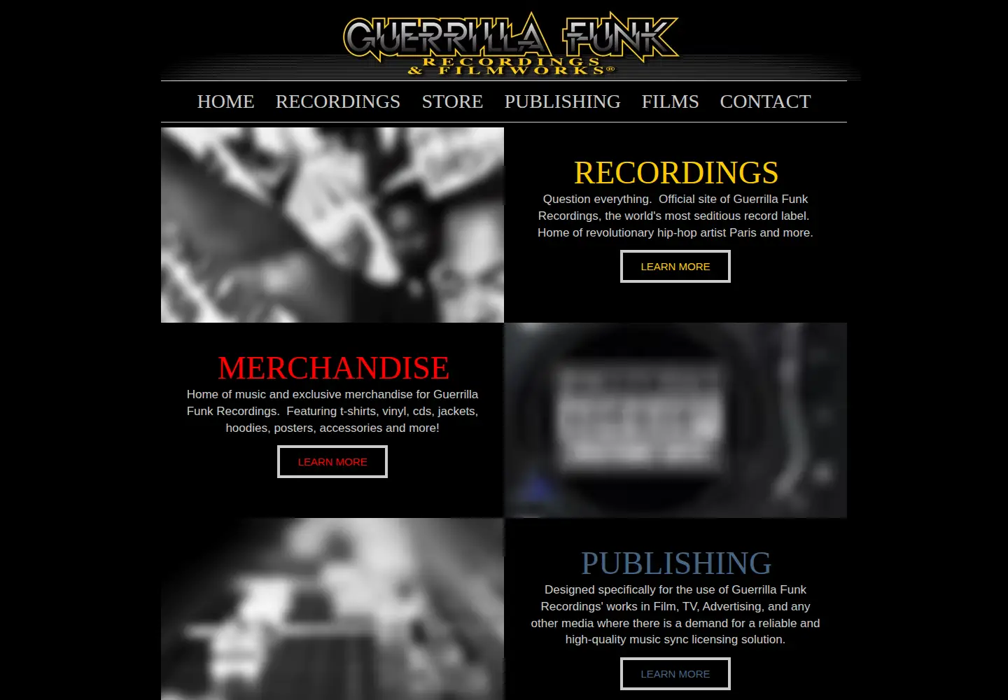 Screenshot of guerrillafunk.com