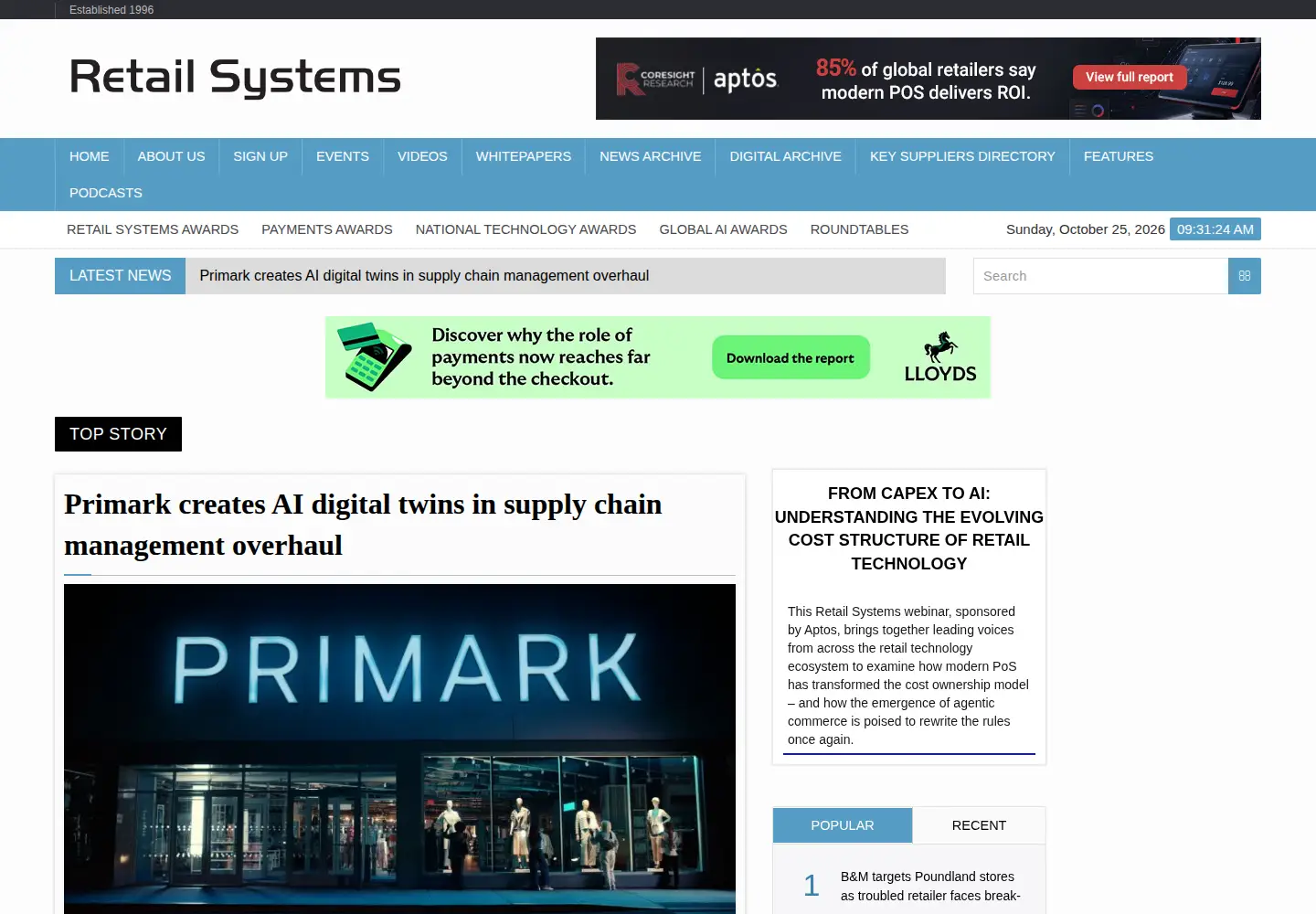 Screenshot of retail-systems.com