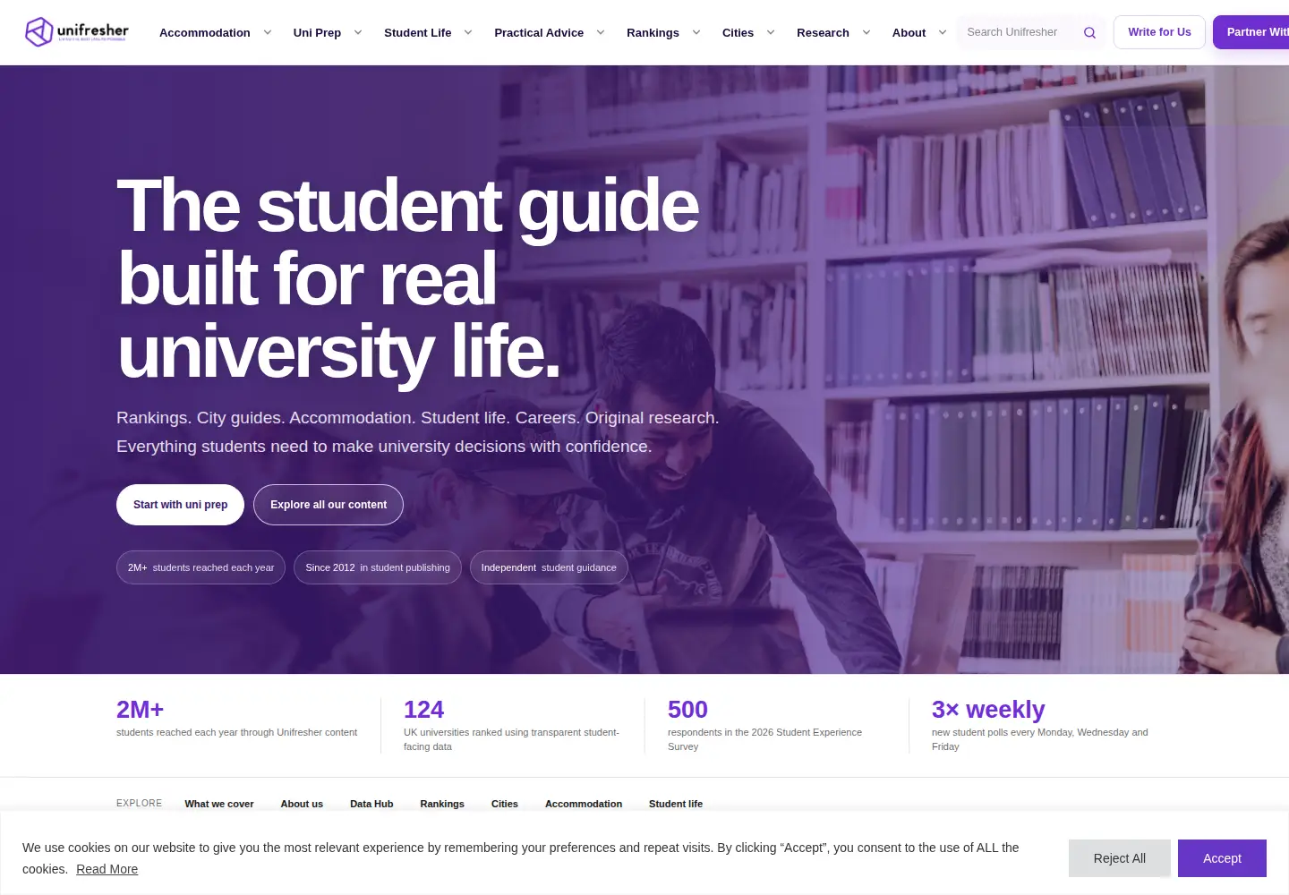 Screenshot of unifresher.co.uk