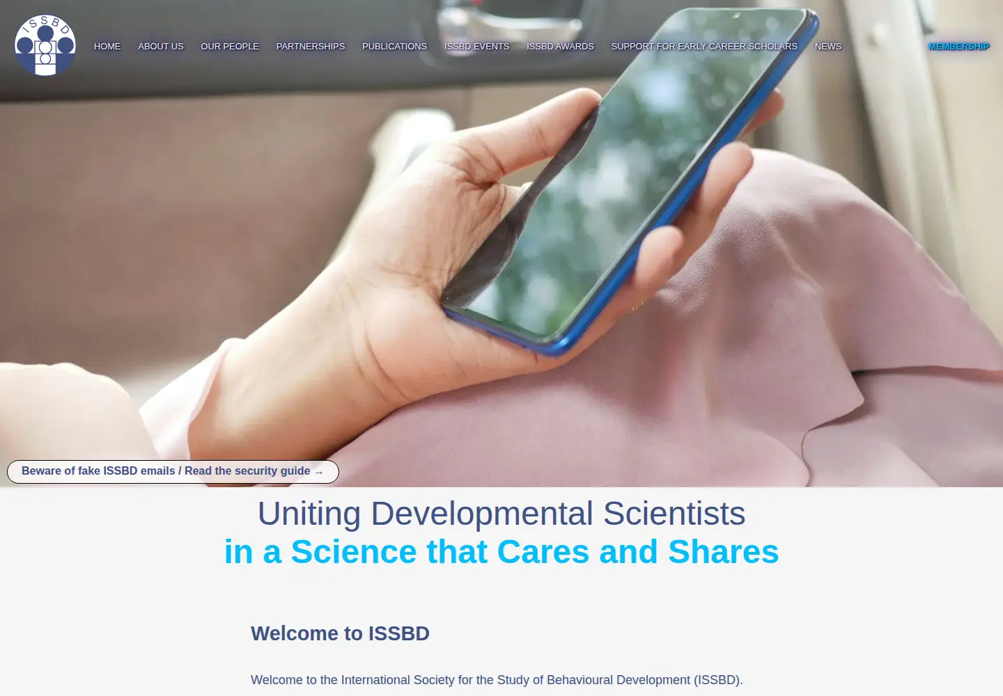 Screenshot of issbd.org