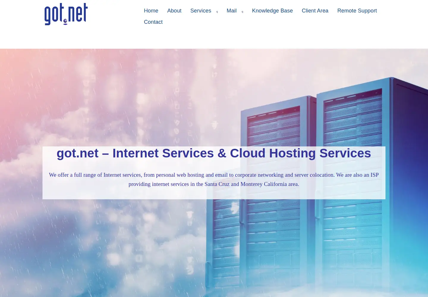 Captured homepage of got.net in the current scan