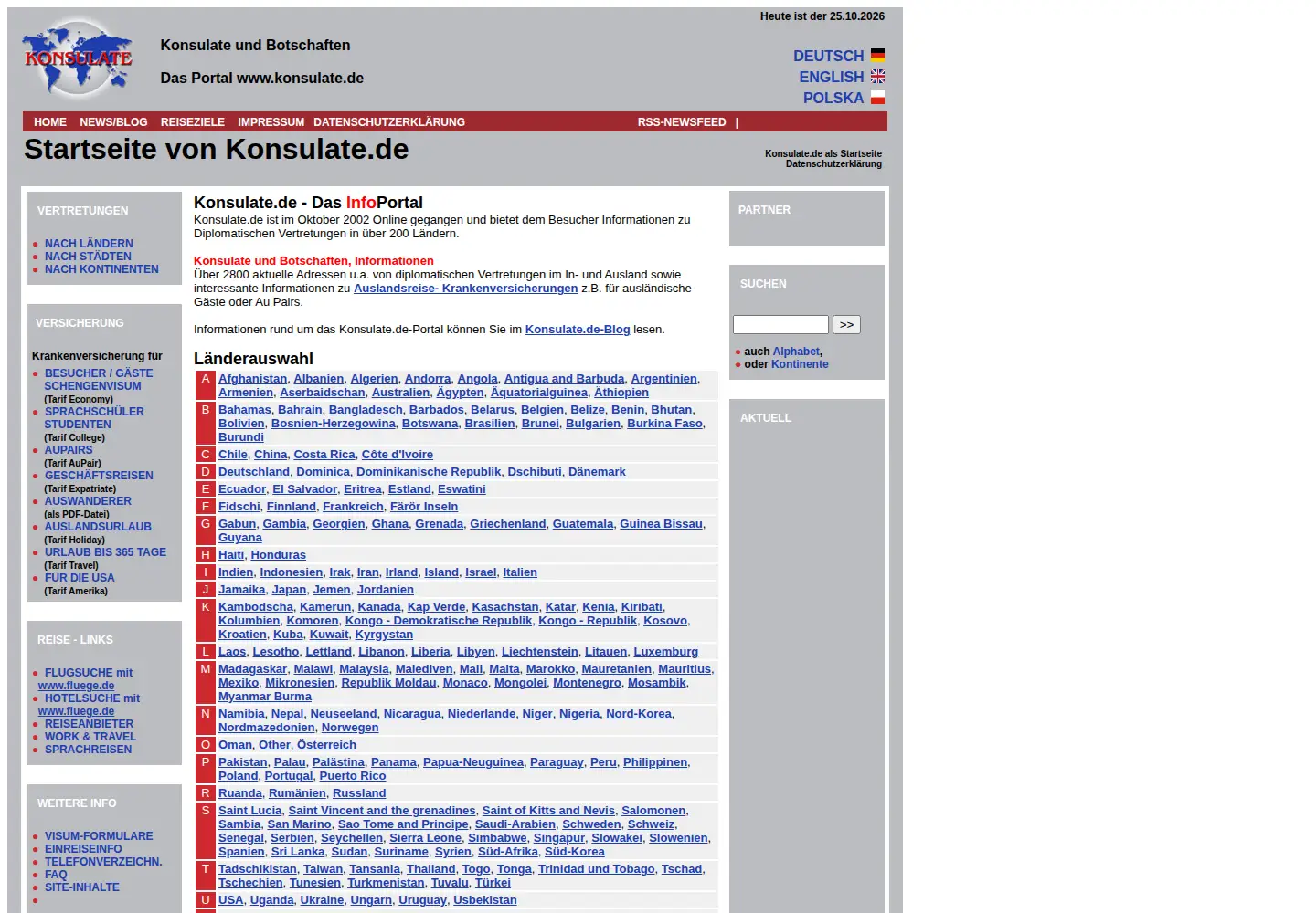 Screenshot of konsulate.de