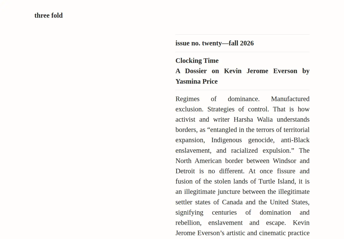 Screenshot of threefoldpress.org