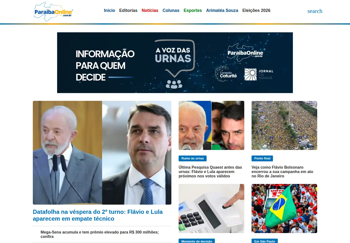 Screenshot of paraibaonline.com.br