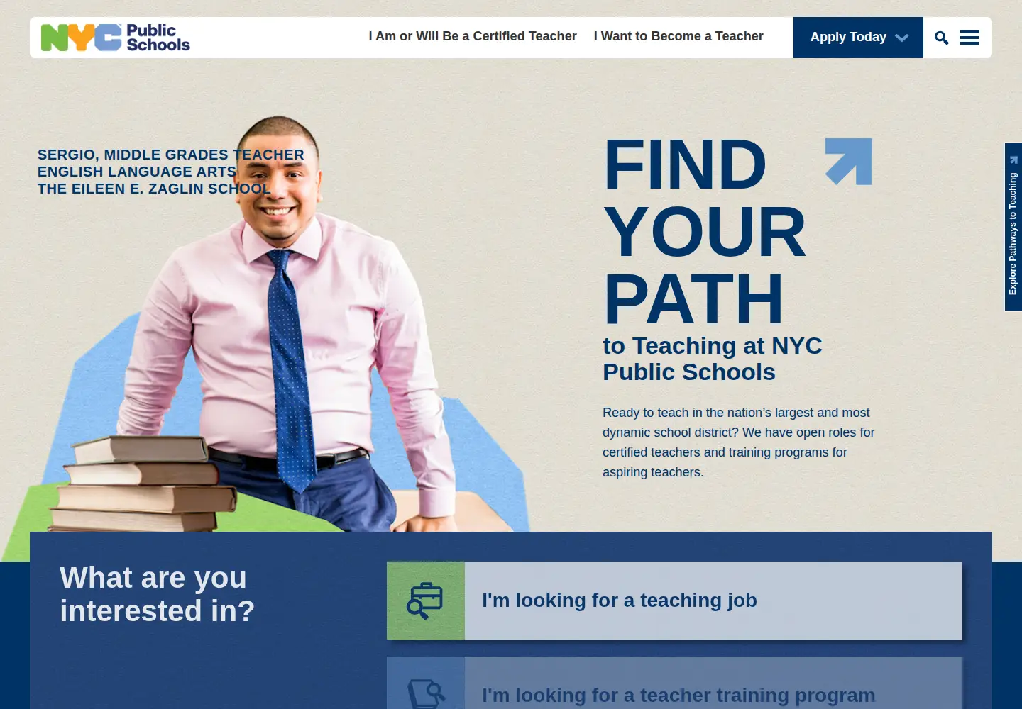 Screenshot of teachnyc.net